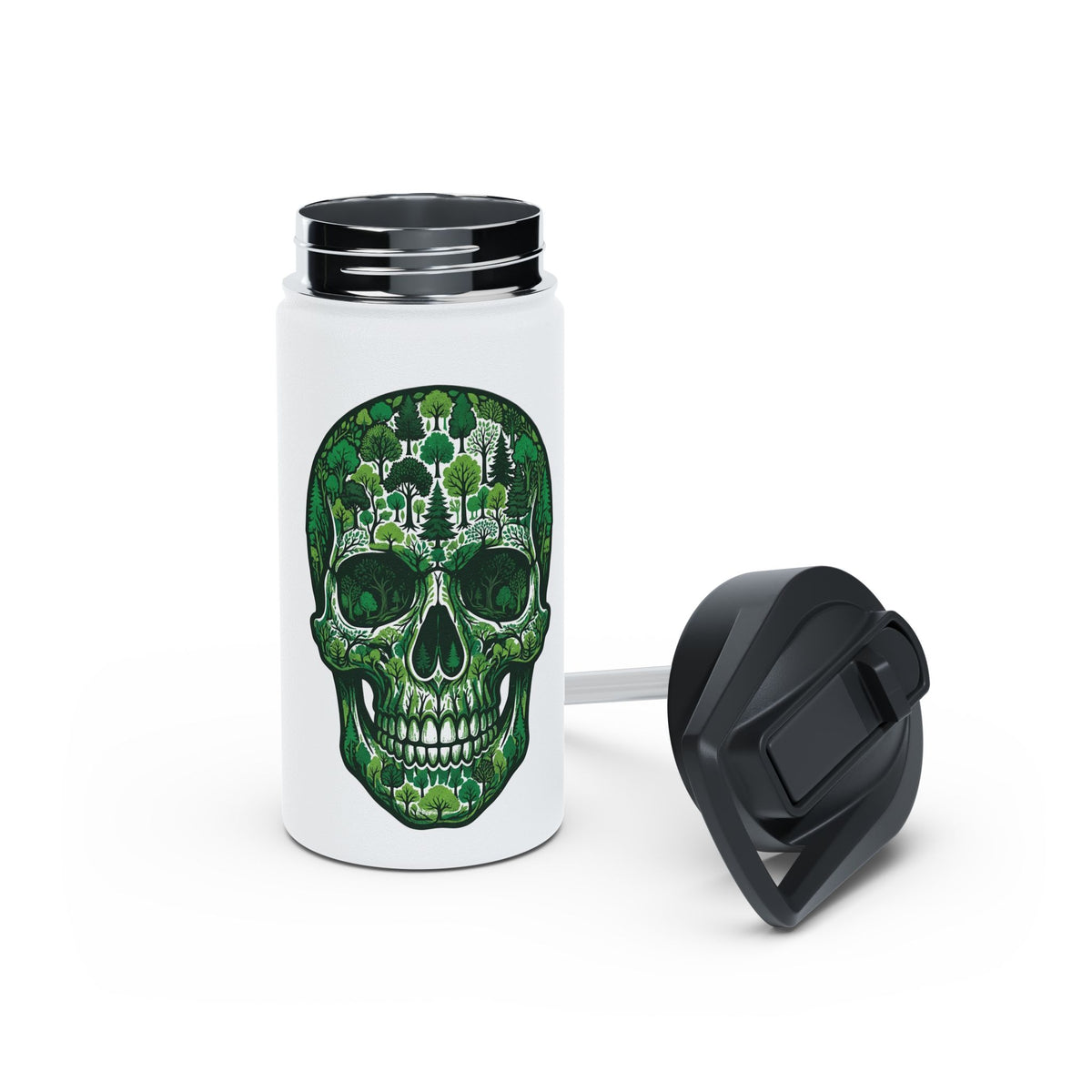 Forest Skull Stainless Steel Insulated Water Bottle