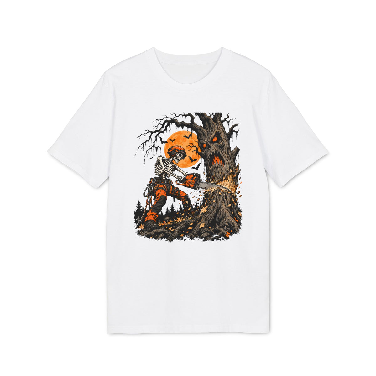 Halloween Haunted Tree Slayer Organic Cotton T-Shirt - Medium Fit