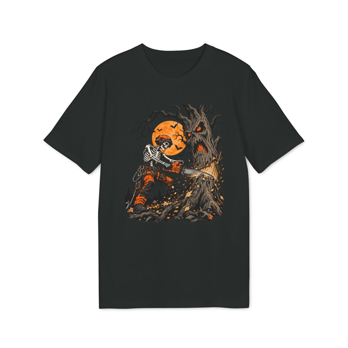 Halloween Haunted Tree Slayer Organic Cotton T-Shirt - Medium Fit