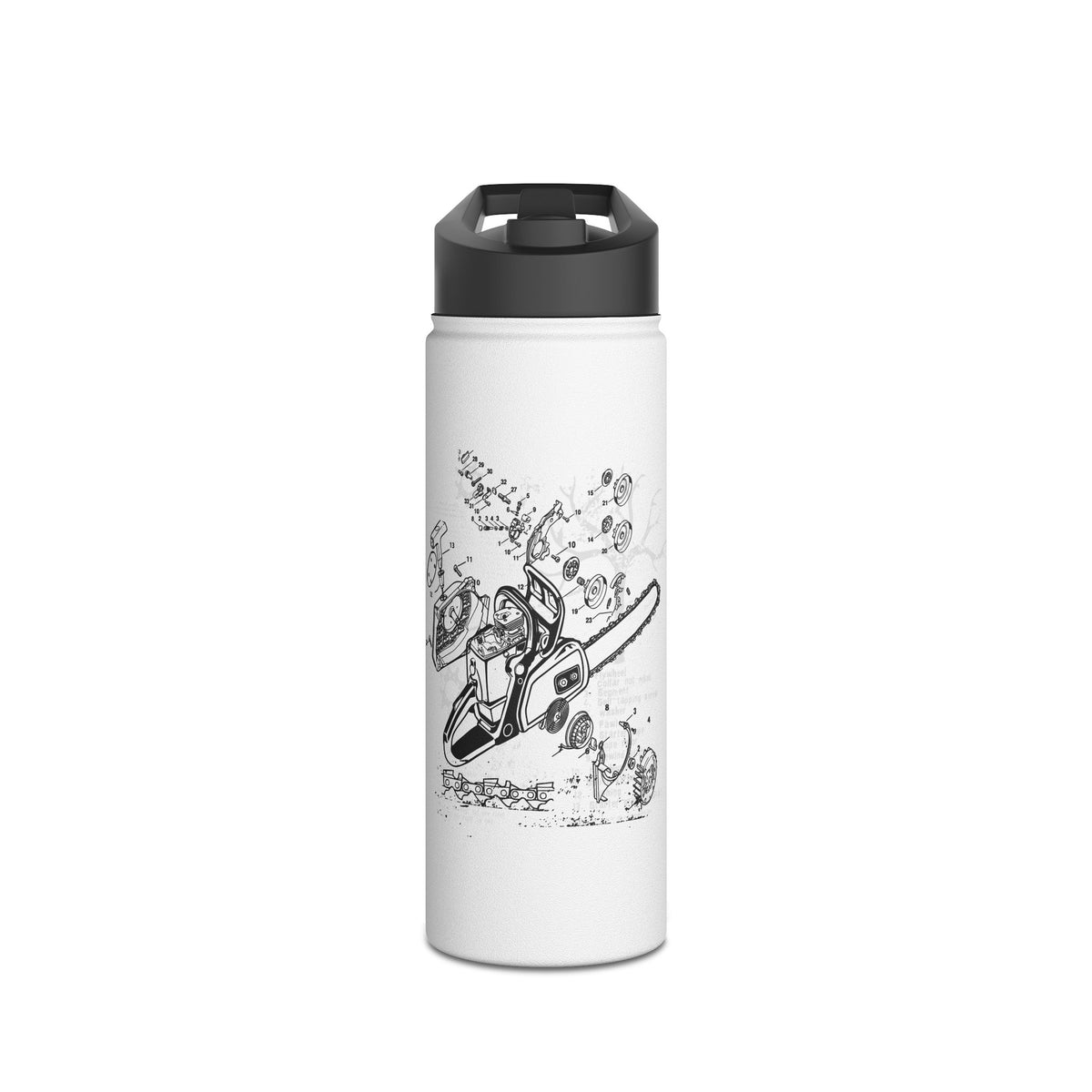 Chainsaw Exploded Diagram Stainless Steel Insulated Water Bottle