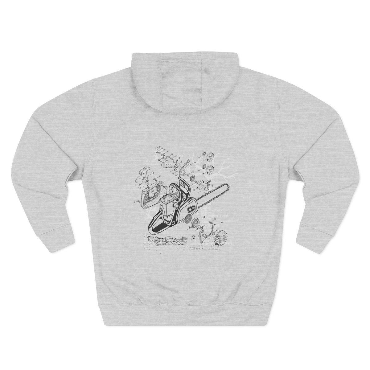 Chainsaw Exploded Diagram Hoodie