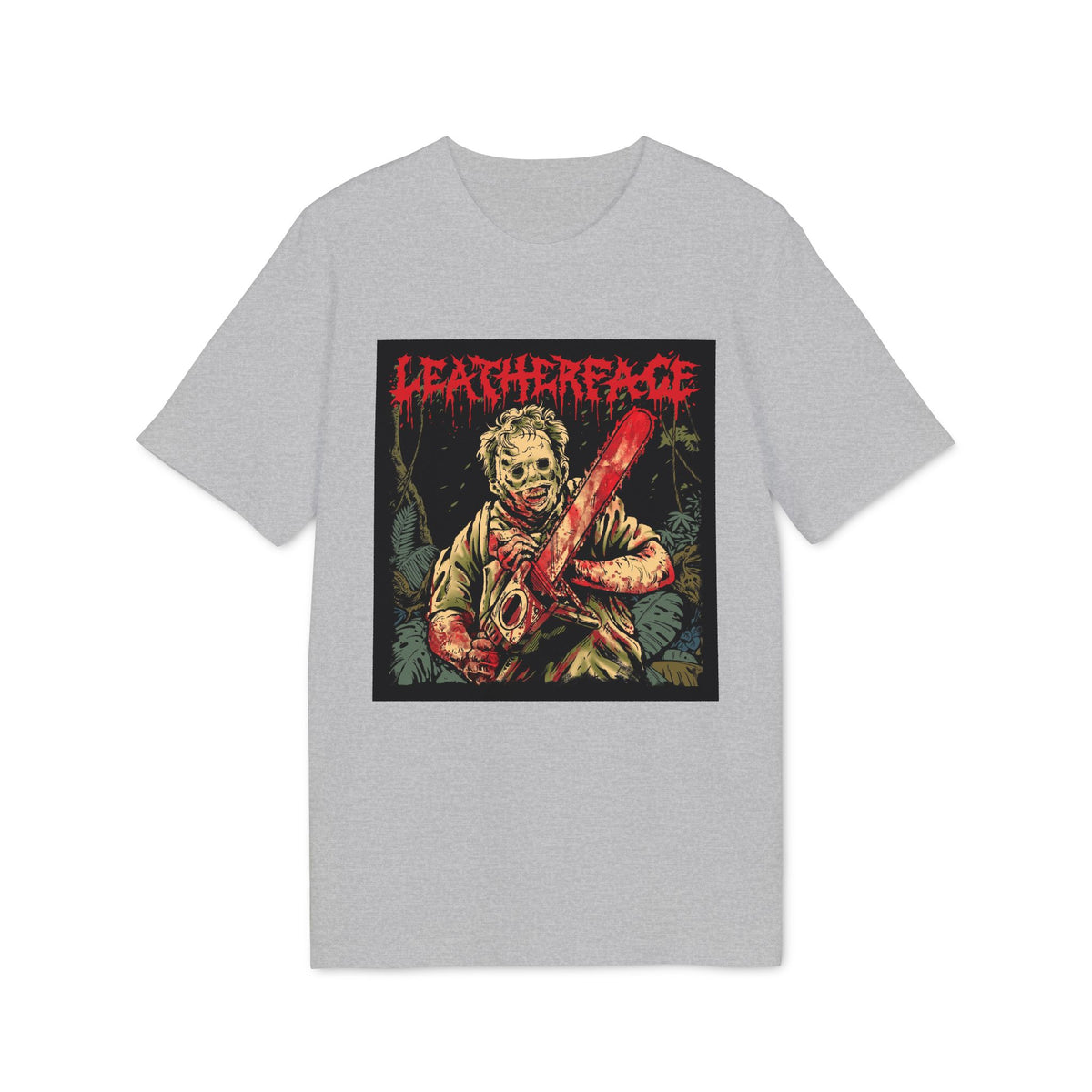 Halloween Leatherface Chainsaw Horror Organic Cotton T-Shirt - Medium Fit