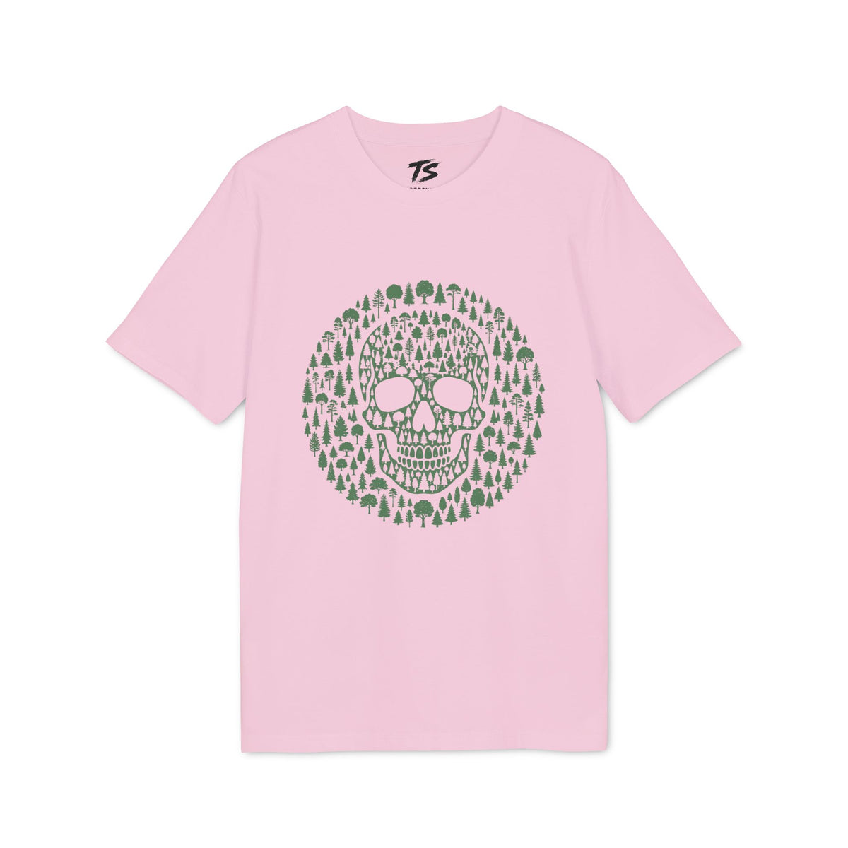 Green Trees Skull Organic Cotton T-Shirt