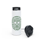 Green Trees Skull Stainless Steel Insulated Water Bottle