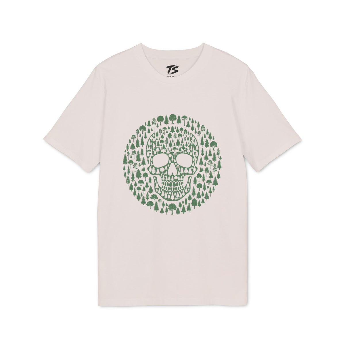 Green Trees Skull Organic Cotton T-Shirt