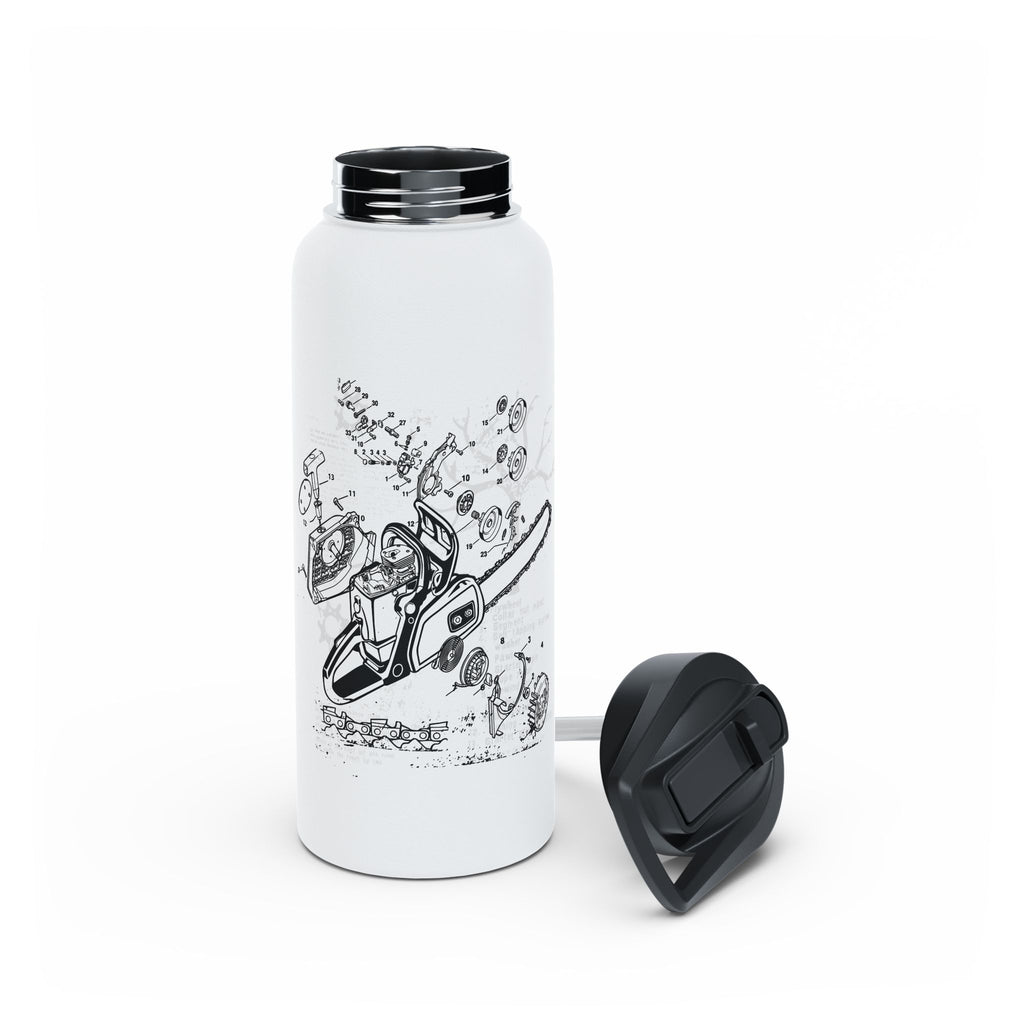 Chainsaw Exploded Diagram Stainless Steel Insulated Water Bottle