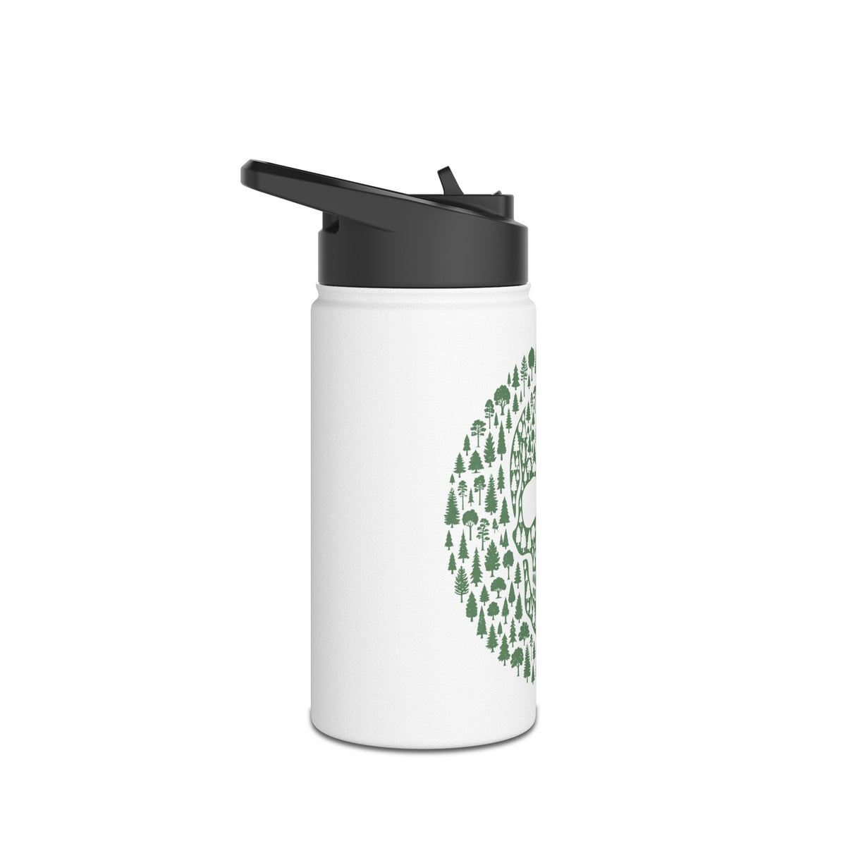 Green Trees Skull Stainless Steel Insulated Water Bottle