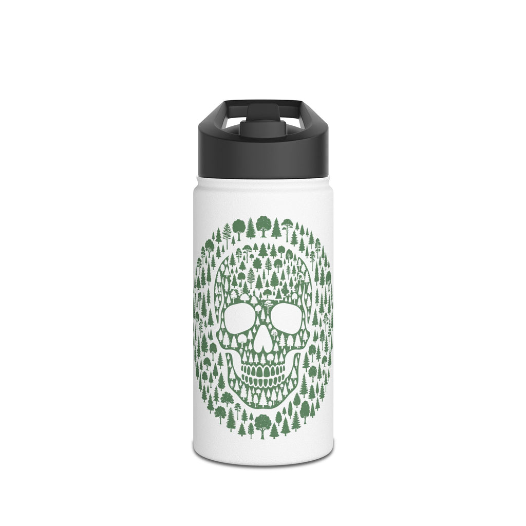 Green Trees Skull Stainless Steel Insulated Water Bottle