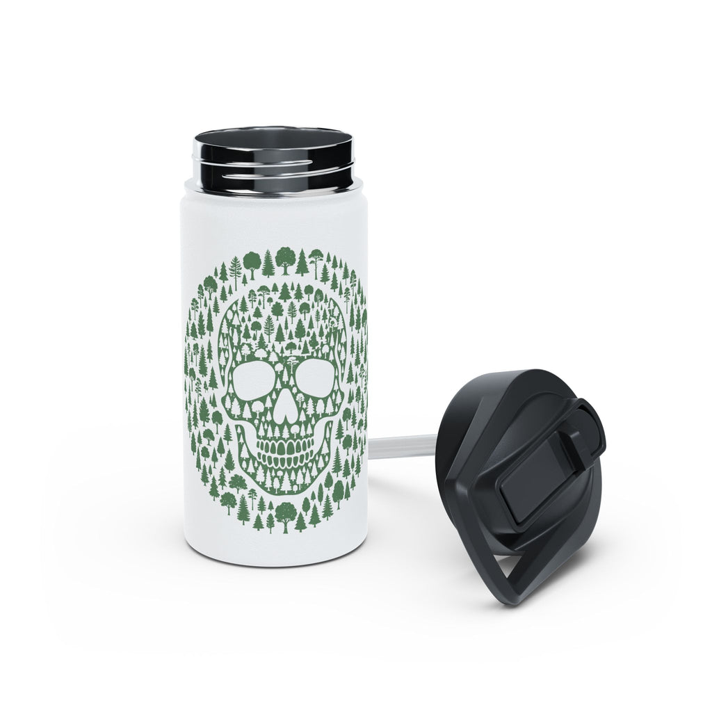 Green Trees Skull Stainless Steel Insulated Water Bottle