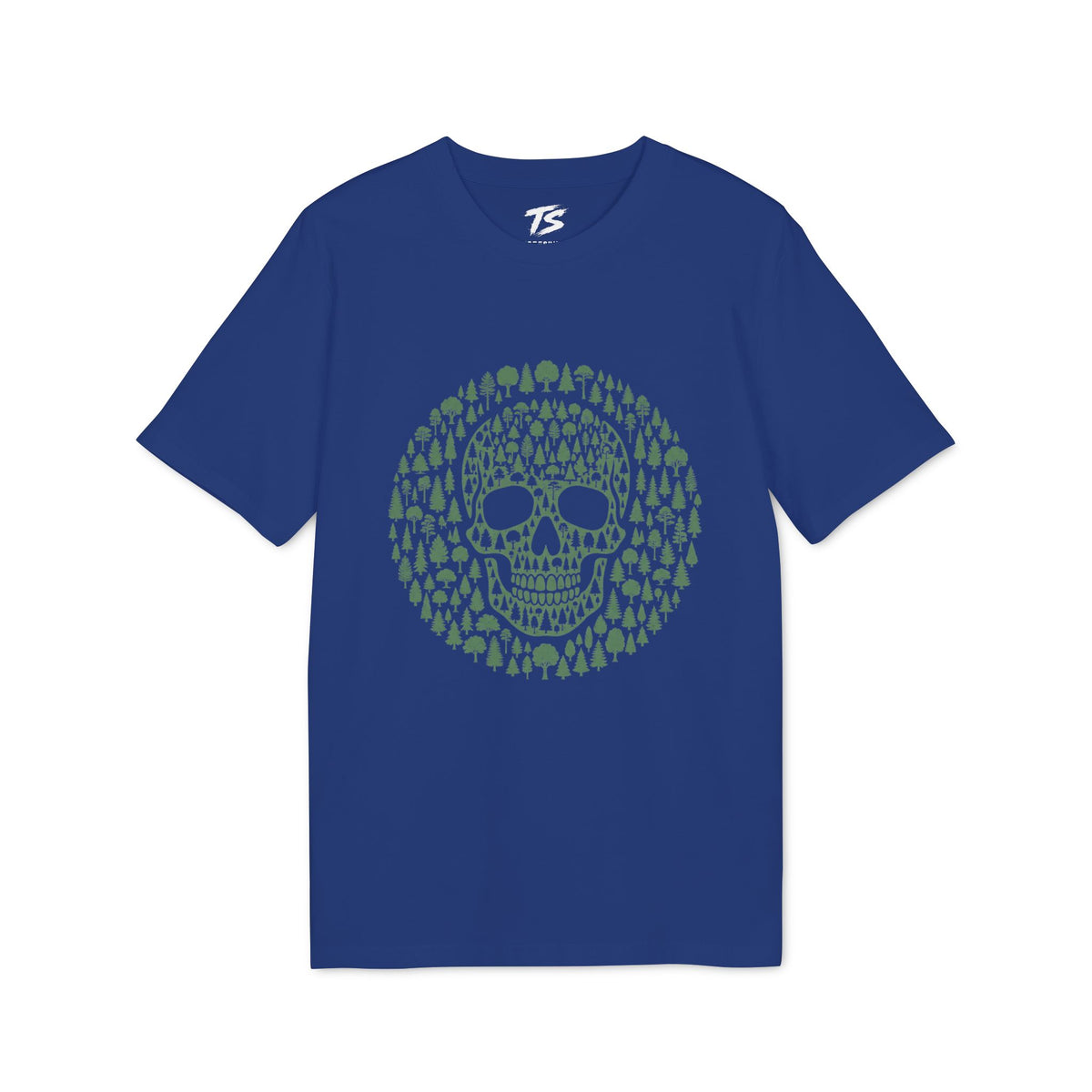 Green Trees Skull Organic Cotton T-Shirt