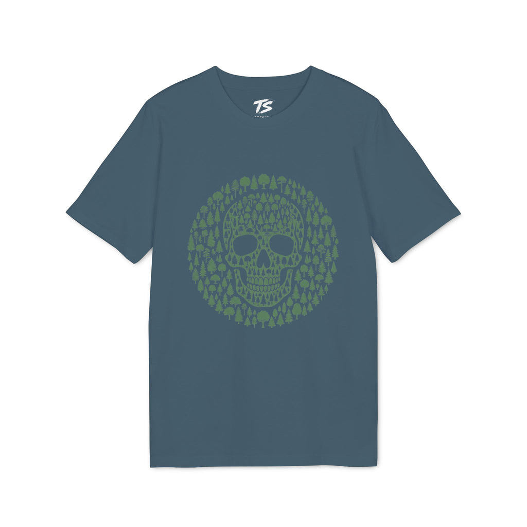 Green Trees Skull Organic Cotton T-Shirt