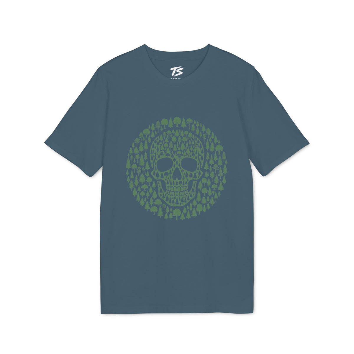 Green Trees Skull Organic Cotton T-Shirt