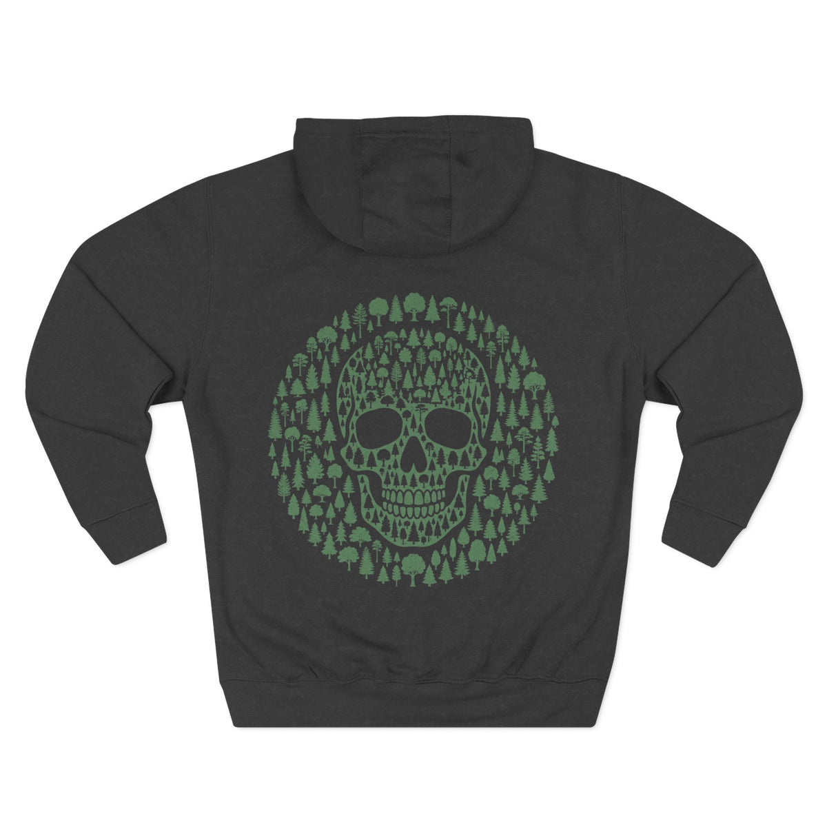 Green Trees Skull Hoodie