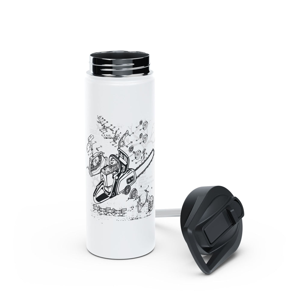 Chainsaw Exploded Diagram Stainless Steel Insulated Water Bottle