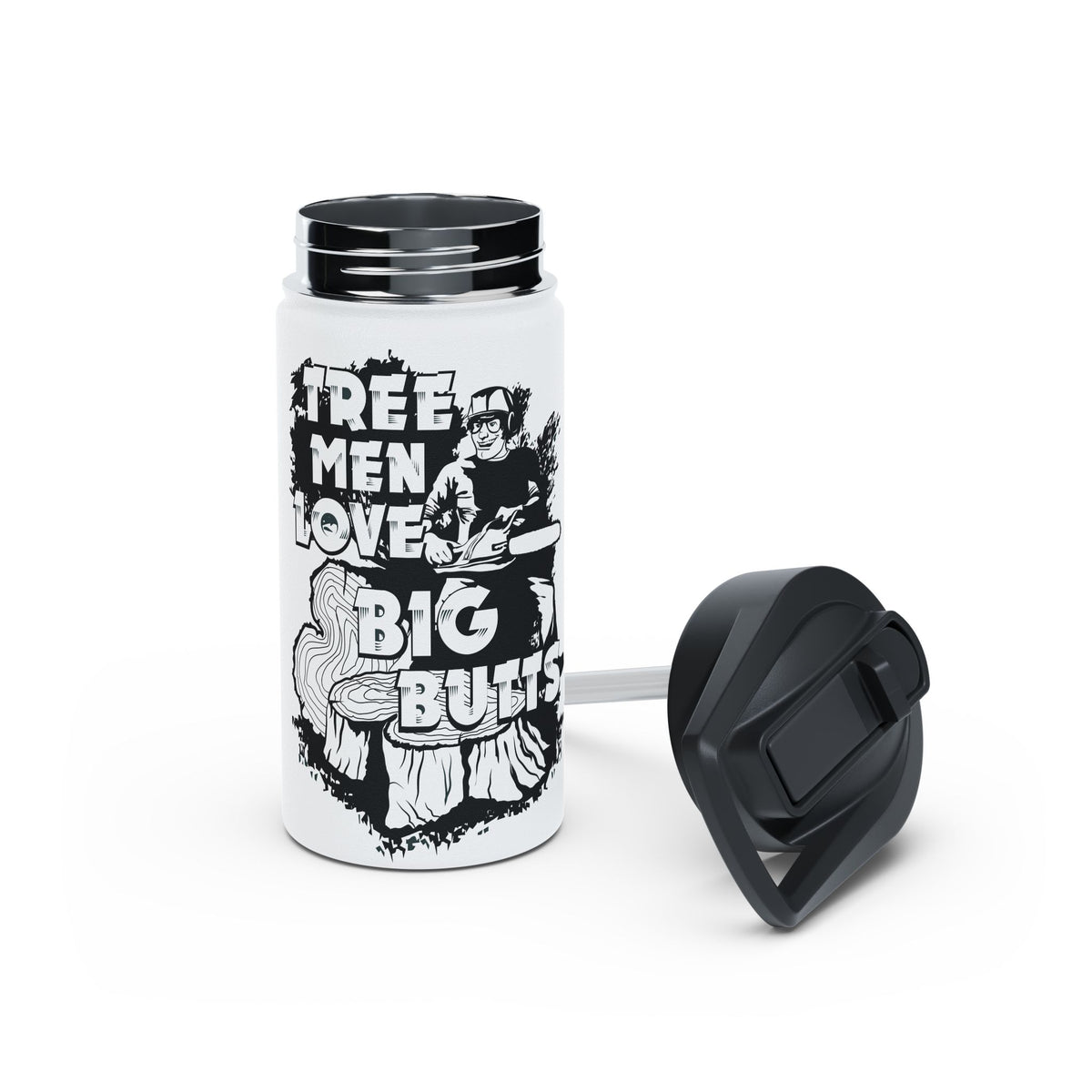 Tree Men Love Big Butts Stainless Steel Insulated Water Bottle