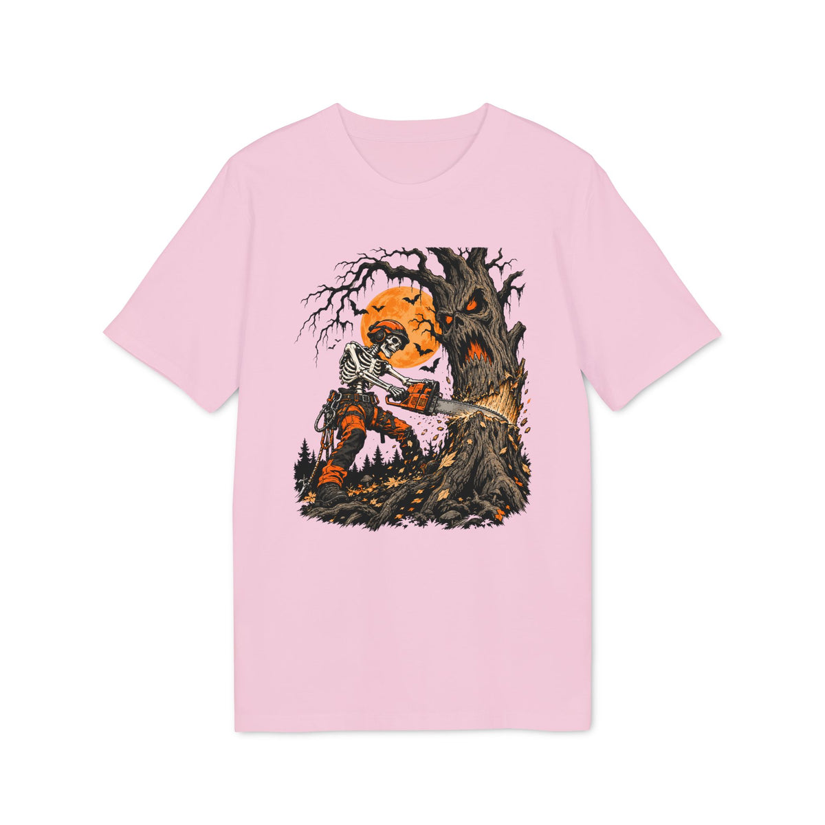 Halloween Haunted Tree Slayer Organic Cotton T-Shirt - Medium Fit
