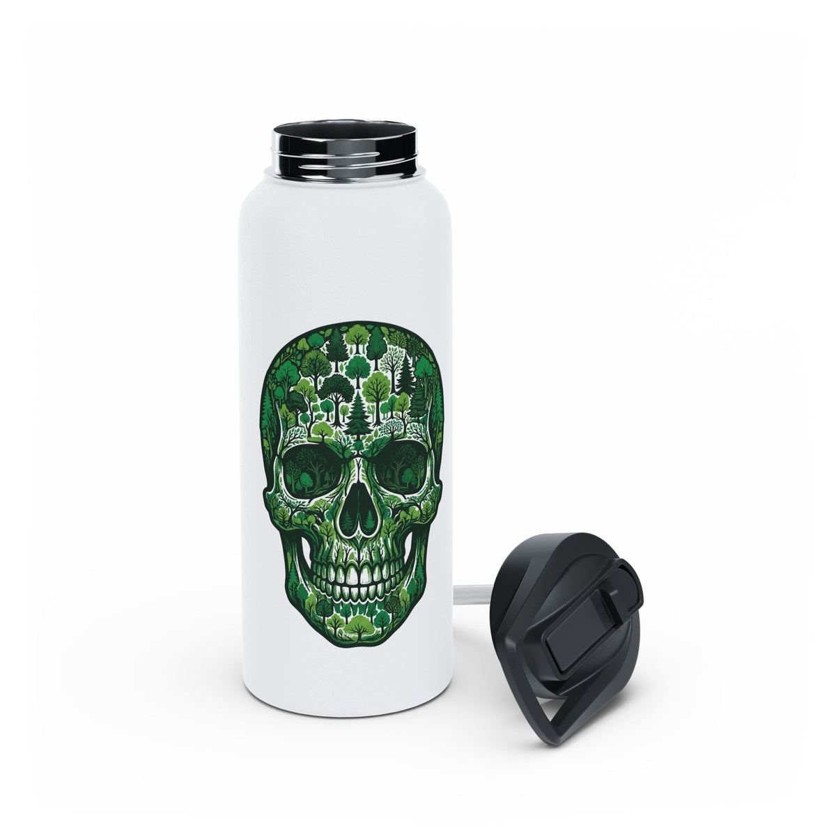 Forest Skull Stainless Steel Insulated Water Bottle