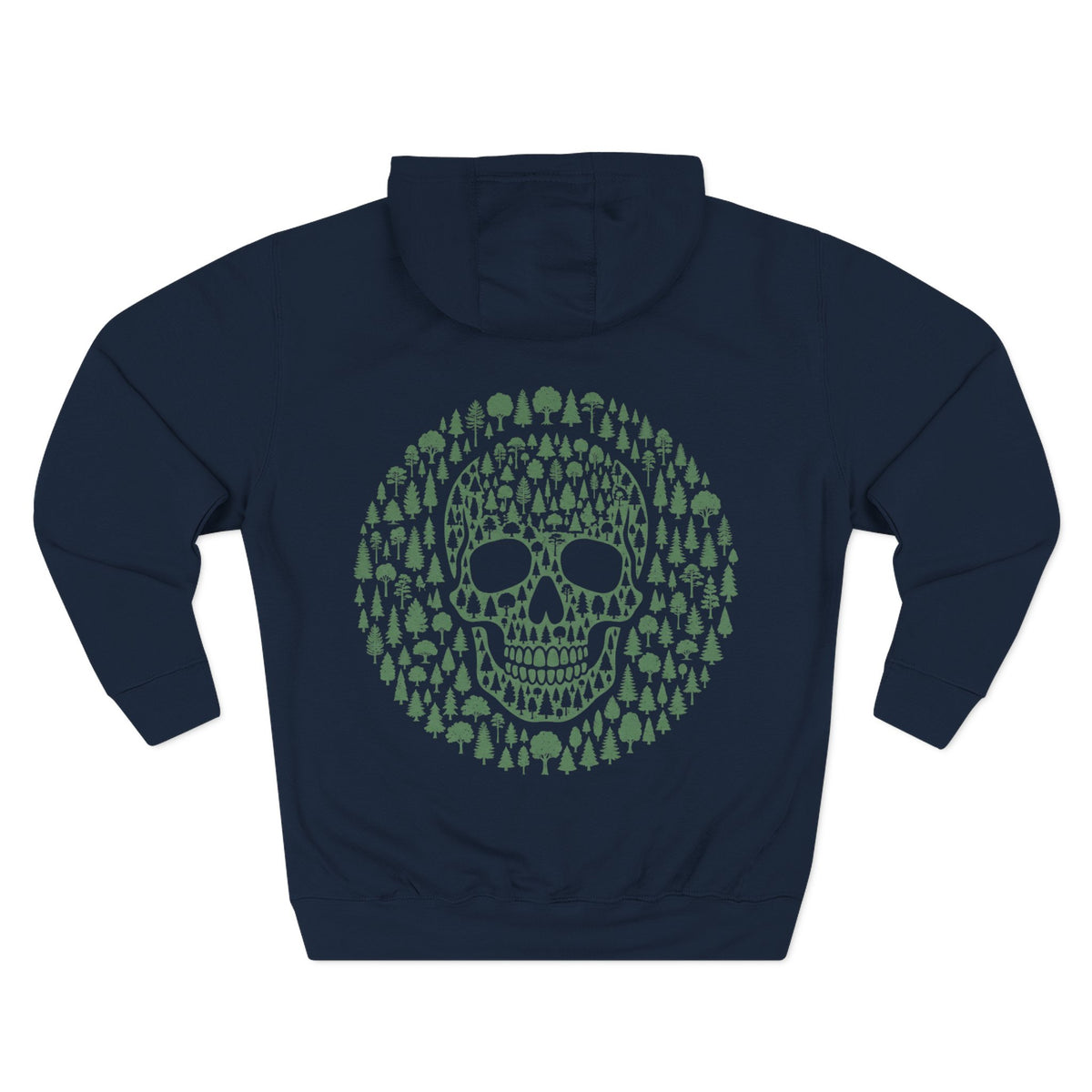 Green Trees Skull Hoodie
