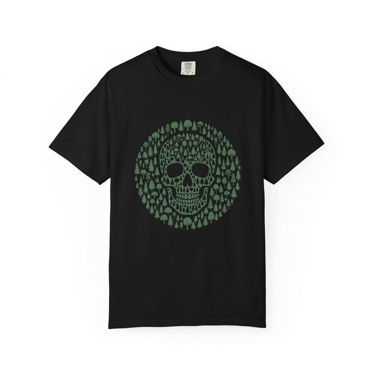 Green Trees Skull Heavyweight T-Shirt - Relaxed Fit