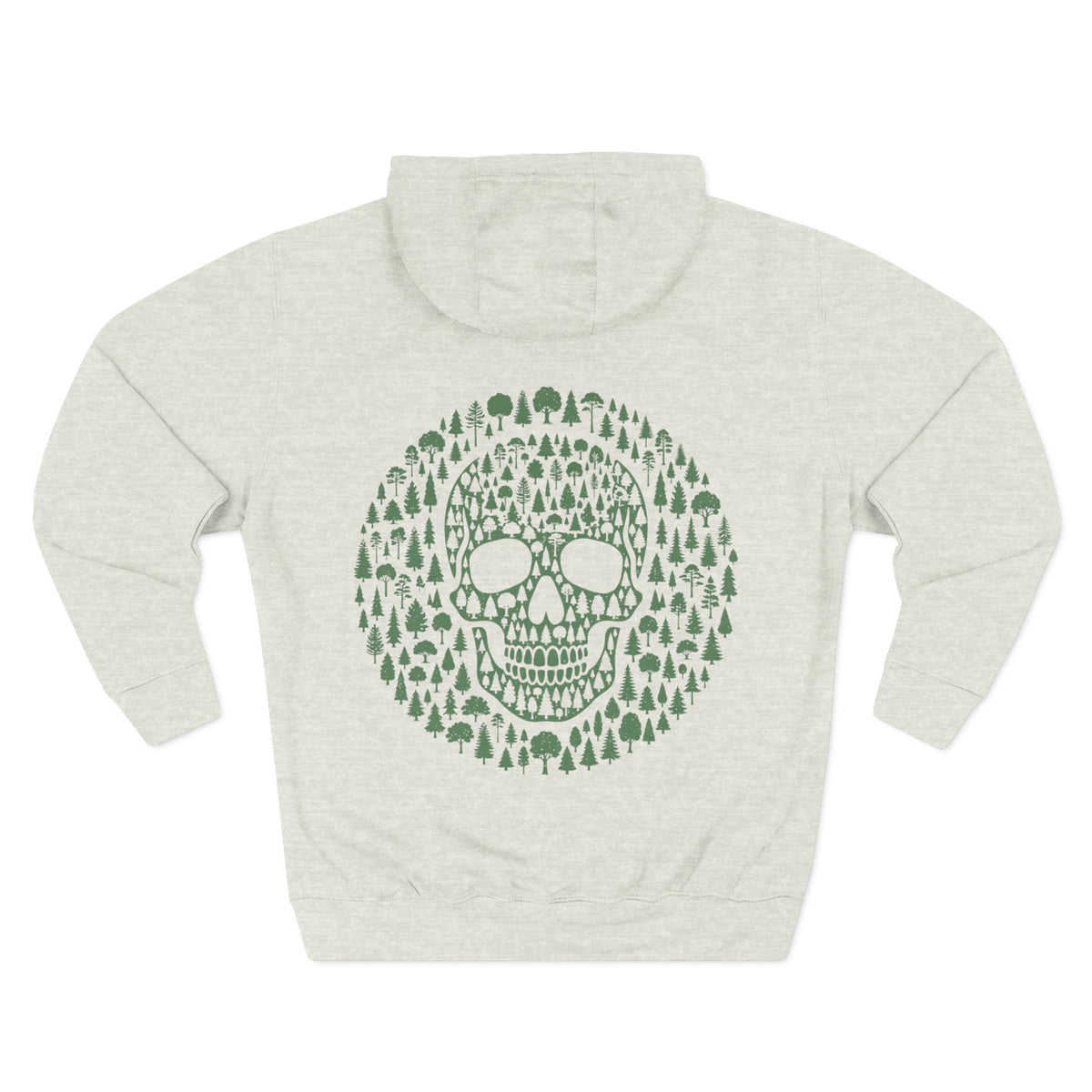 Green Trees Skull Hoodie
