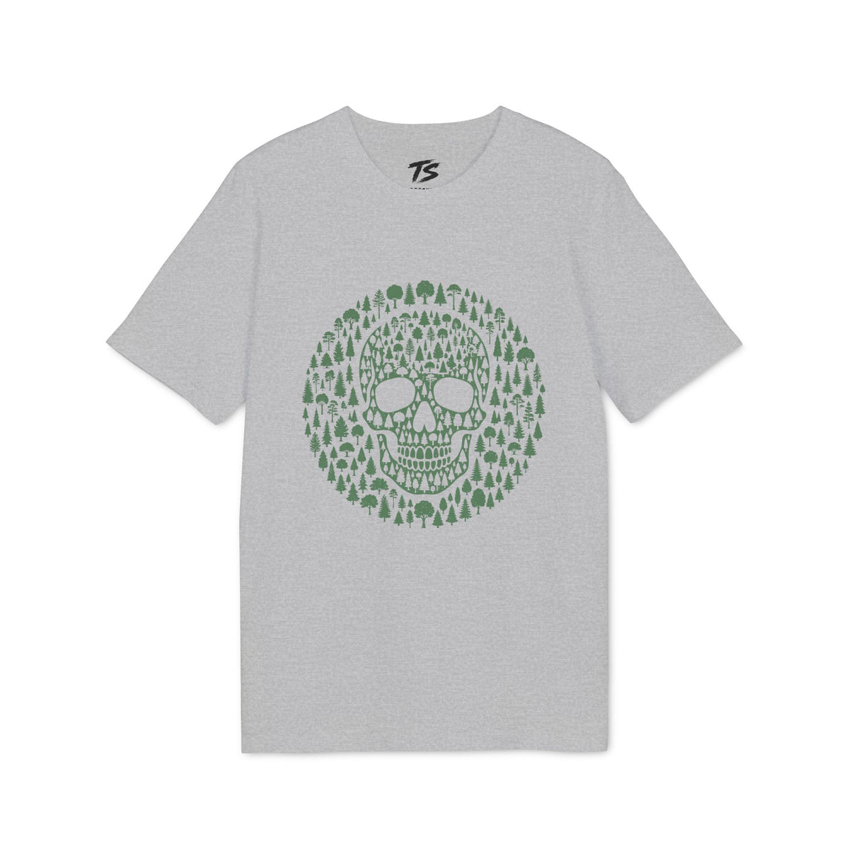 Green Trees Skull Organic Cotton T-Shirt