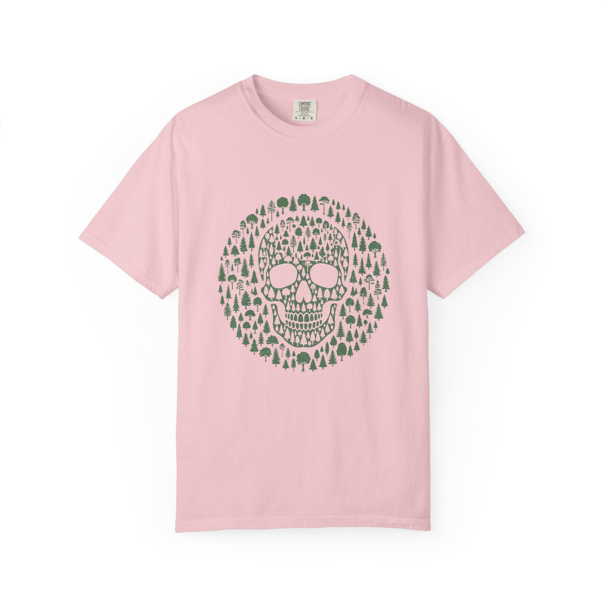 Green Trees Skull Heavyweight T-Shirt - Relaxed Fit