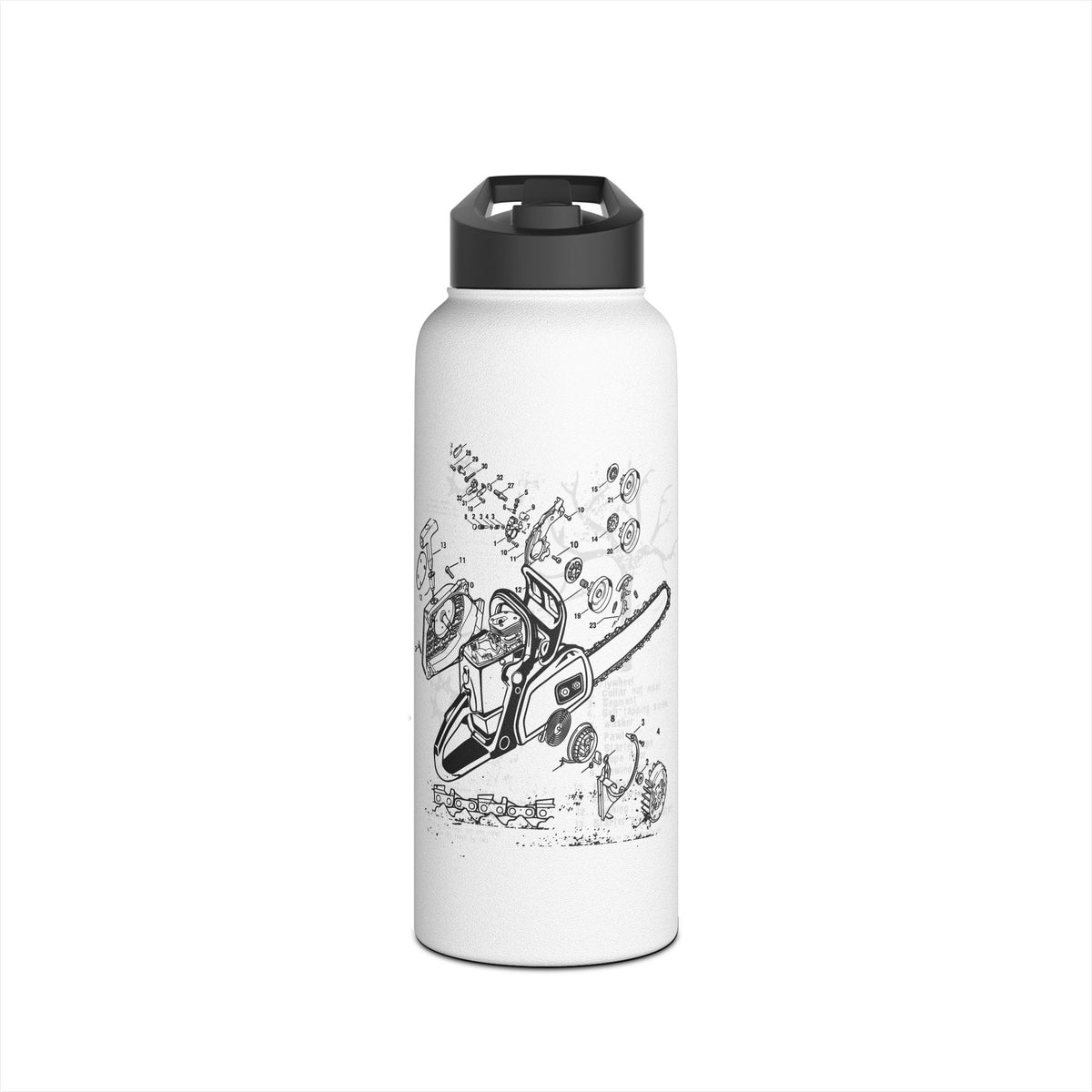 Chainsaw Exploded Diagram Stainless Steel Insulated Water Bottle