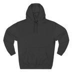 Black hoodie against a white background
