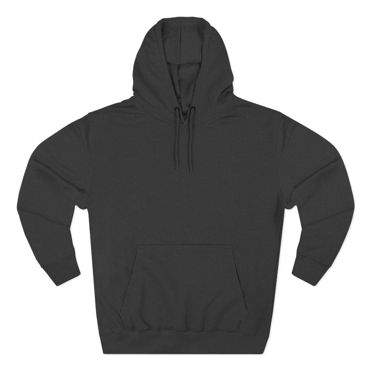 Black hoodie against a white background