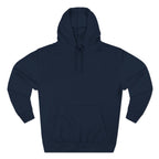 Navy hoodie on a white background