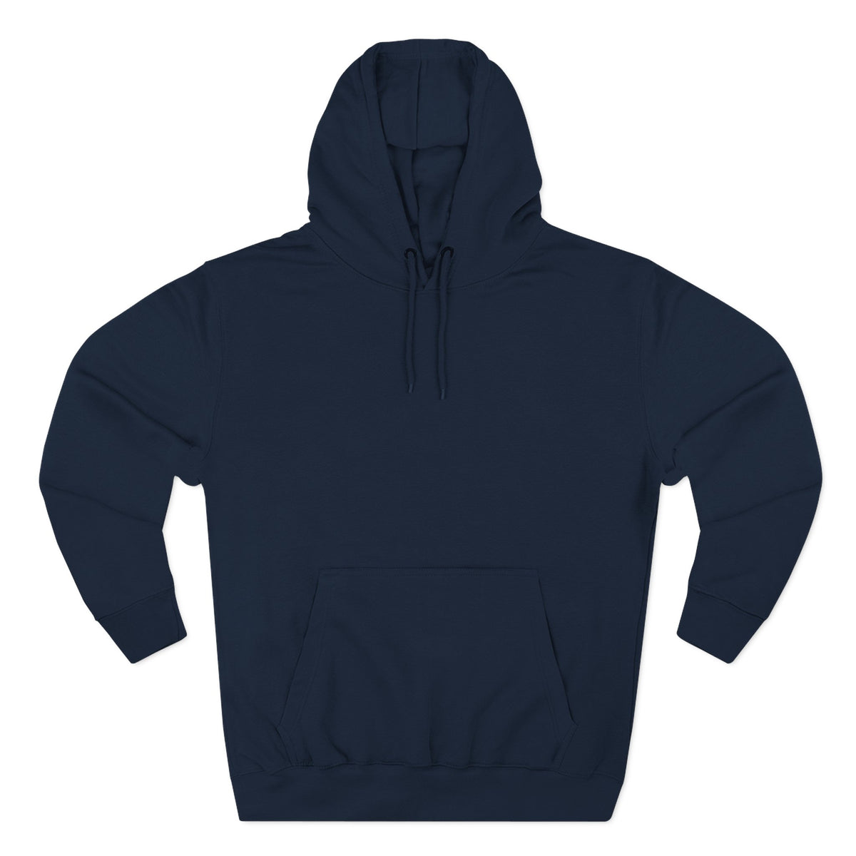 Navy hoodie on a white background