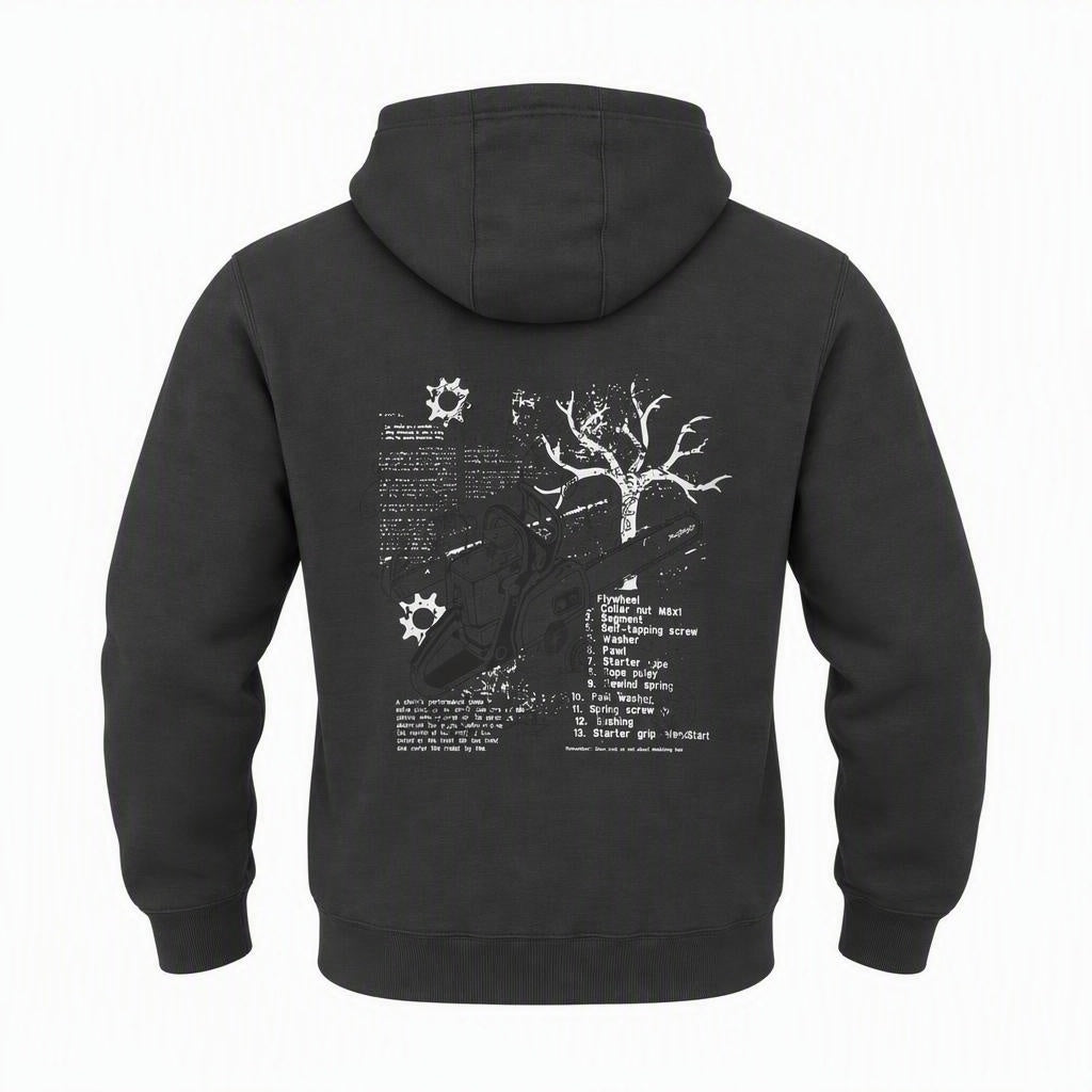 Chainsaw Exploded Diagram Hoodie