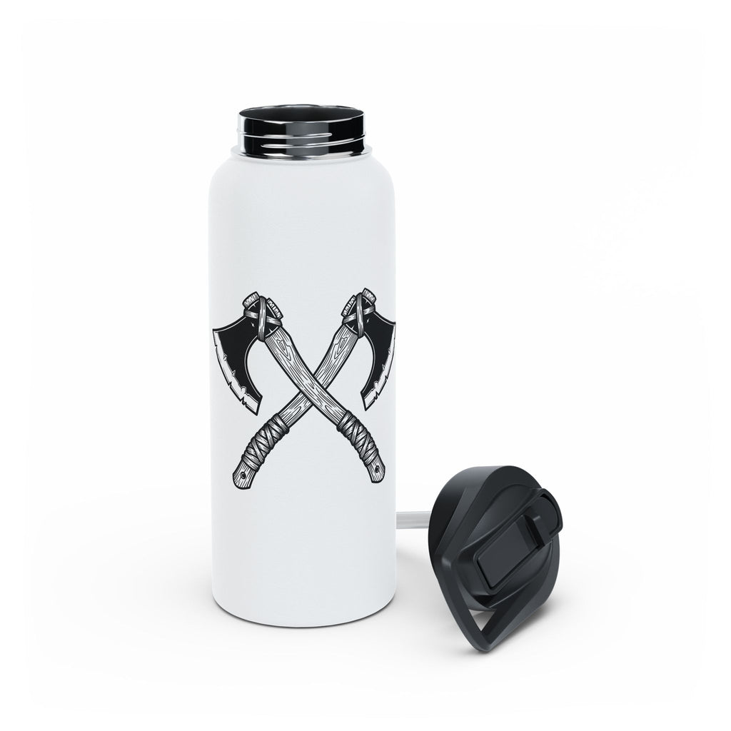 Crossed Axes Stainless Steel Insulated Water Bottle