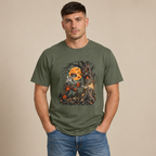 Halloween Haunted Tree Slayer Organic Cotton T-Shirt - Medium Fit